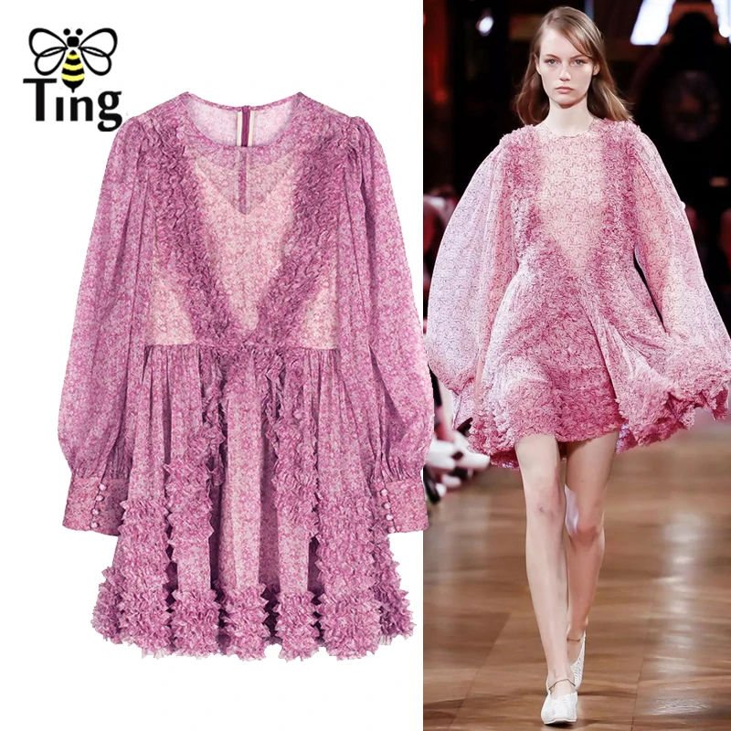 Tingfly 2020 Runway Designer Ruched Ruffles Mini Luxury Party Dresses Sweety Lady A line Short Casual Dress Purple Vestidos
Tingfly 2020 Runway Designer Ruched Ruffles Mini Luxury Party Dresses Sweety Lady A line Short Casual Dress Purple Vestidos