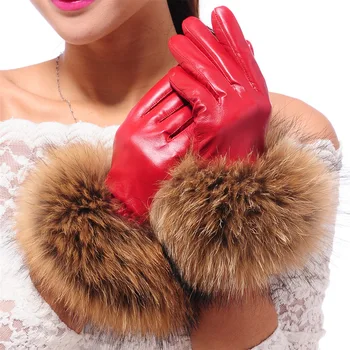 women fashion Big fur leather gloves women's winter warm driving mittens touch screen gloves
women fashion Big fur leather gloves women's winter warm driving mittens touch screen gloves