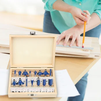 15pcs Router Bit Milling for Electric Hand Trimmer 1/2 Inch Shank Cutter Router Bit Woodworking Engraving Cutting Tools
15pcs Router Bit Milling for Electric Hand Trimmer 1/2 Inch Shank Cutter Router Bit Woodworking Engraving Cutting Tools