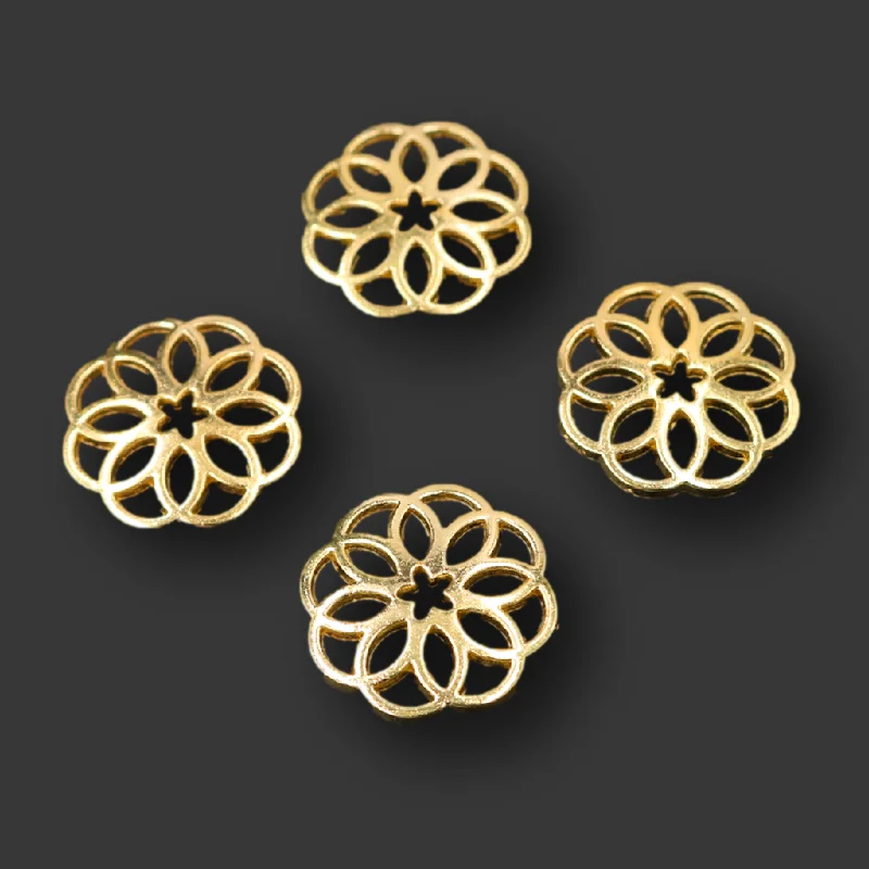 10pcs Gold Plated Hollow Flower of Life Connector Earrings Bracelet Metal Accessories DIY Charm For Jewelry Crafts Making A315
10pcs Gold Plated Hollow Flower of Life Connector Earrings Bracelet Metal Accessories DIY Charm For Jewelry Crafts Making A315