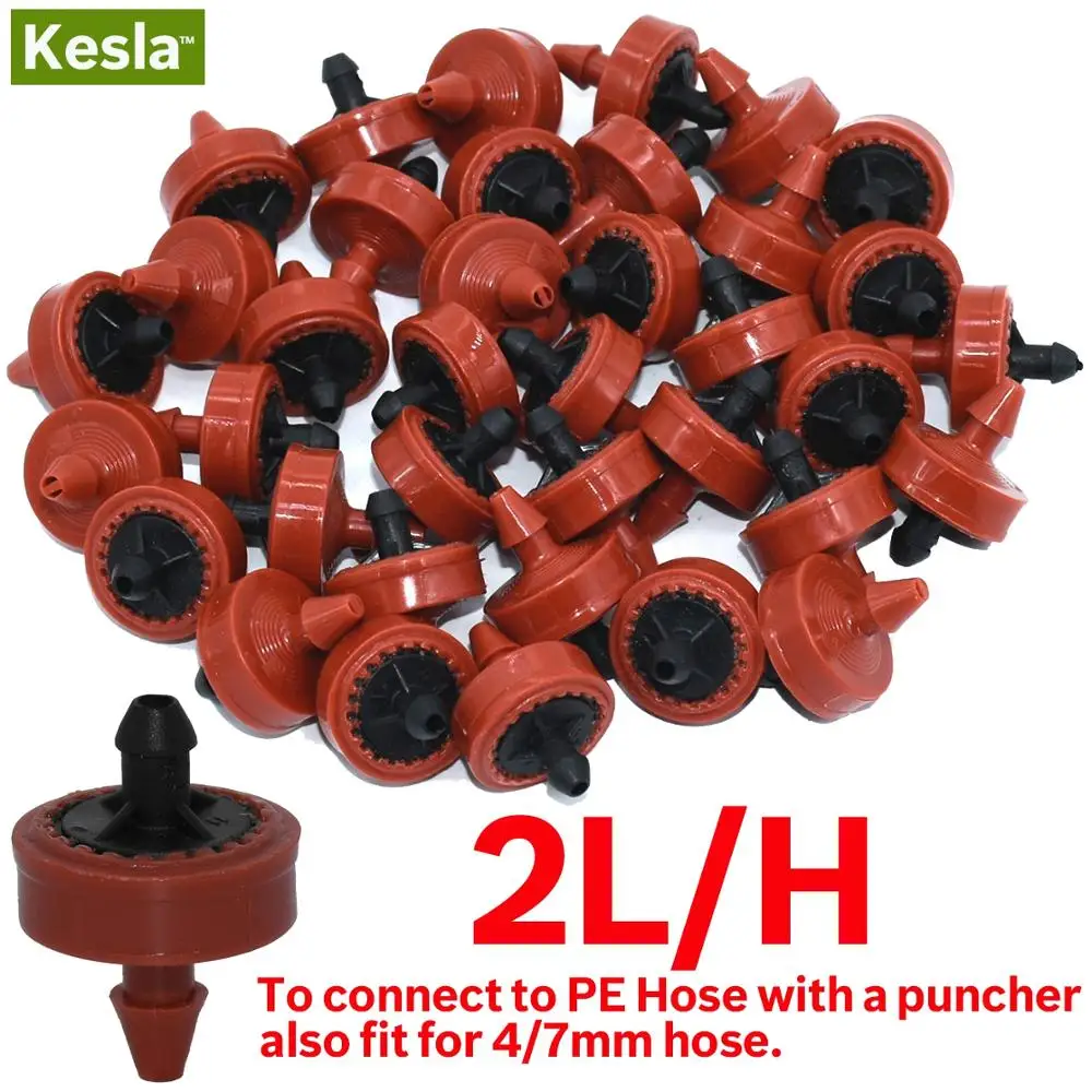 KESLA 50PCS Flow 2L 4L 8L Pressure Compensating Emitter Self-cleaning Durable Drip Irrigation Water Regulator Pipe Hose Dripper
KESLA 50PCS Flow 2L 4L 8L Pressure Compensating Emitter Self-cleaning Durable Drip Irrigation Water Regulator Pipe Hose Dripper