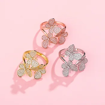 2020 New Arrival Butterfly Ring High Quality Copper Adjustable Ring Iced Out Cubic Zirconia Hip Hop Fashion Jewelry For Gift
2020 New Arrival Butterfly Ring High Quality Copper Adjustable Ring Iced Out Cubic Zirconia Hip Hop Fashion Jewelry For Gift