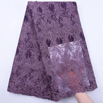 Latest Dark Purple African Lace Fabric 2020 High Quality French Net Embroidery Tulle Lace Fabric For Nigerian Party Dress S1867 
Latest Dark Purple African Lace Fabric 2020 High Quality French Net Embroidery Tulle Lace Fabric For Nigerian Party Dress S1867