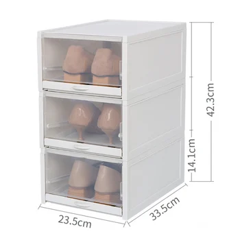 3PCS PP Material Drawer Type Shoe Storage Box Transparent Folding Shoe Save Space Shoe Rack Cabinet Organizers Shoes Boxes
3PCS PP Material Drawer Type Shoe Storage Box Transparent Folding Shoe Save Space Shoe Rack Cabinet Organizers Shoes Boxes