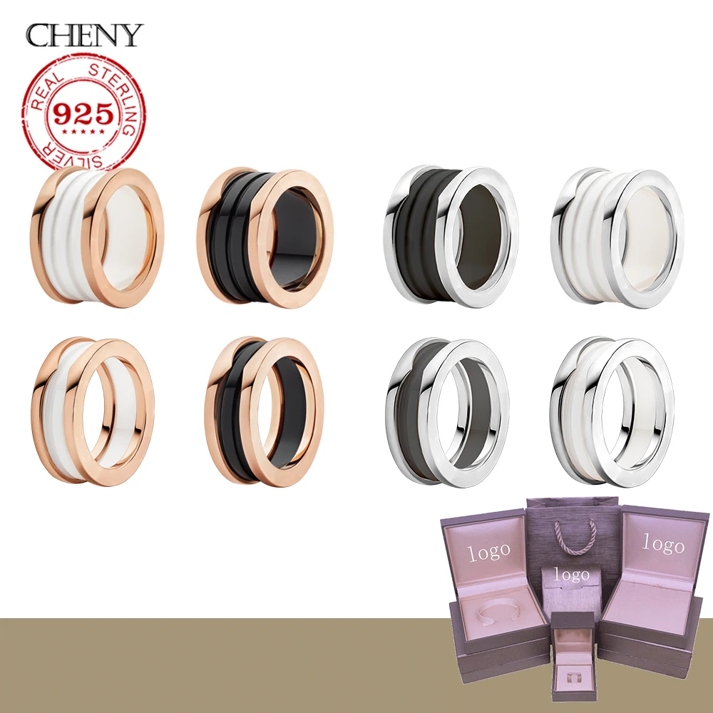 

cheny fit bulgaria rings s925 sterling silver spring rings classical design 1:1 high quality anniversary Cocktail Brand Ring set