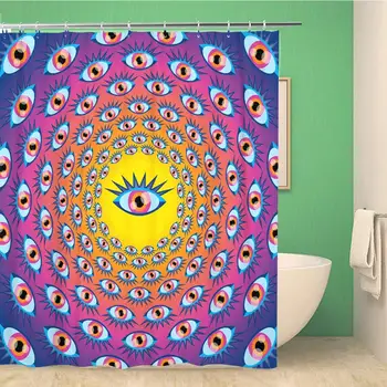 Bathroom Shower Curtain Orange Trippy Psychedelic Eyes Pink LSD Pattern Spiritual Trip 60x72 inches Waterproof Bath Curtain Set 
Bathroom Shower Curtain Orange Trippy Psychedelic Eyes Pink LSD Pattern Spiritual Trip 60x72 inches Waterproof Bath Curtain Set