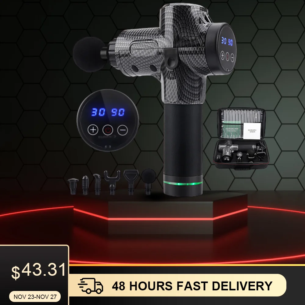 Massage Gun LCD Display Deep Muscle Massager Muscle Pain Body Neck Massage Exercising Relaxation Slimming Shaping Relief Tools
Massage Gun LCD Display Deep Muscle Massager Muscle Pain Body Neck Massage Exercising Relaxation Slimming Shaping Relief Tools