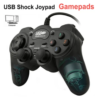 Wired Dual Shock Joypad Joystick Game Controller USB 2.0 Gamepad Joystick For PC Laptop Computer Win7/8/10/XP/Vista
Wired Dual Shock Joypad Joystick Game Controller USB 2.0 Gamepad Joystick For PC Laptop Computer Win7/8/10/XP/Vista