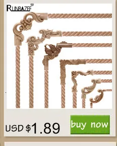 Description Picture 4 of itemWood Carving Carved Decal Corner Long Onlay Applique Unpainted Door Furniture Woodcarving Decorative Home Wall Craft Decor