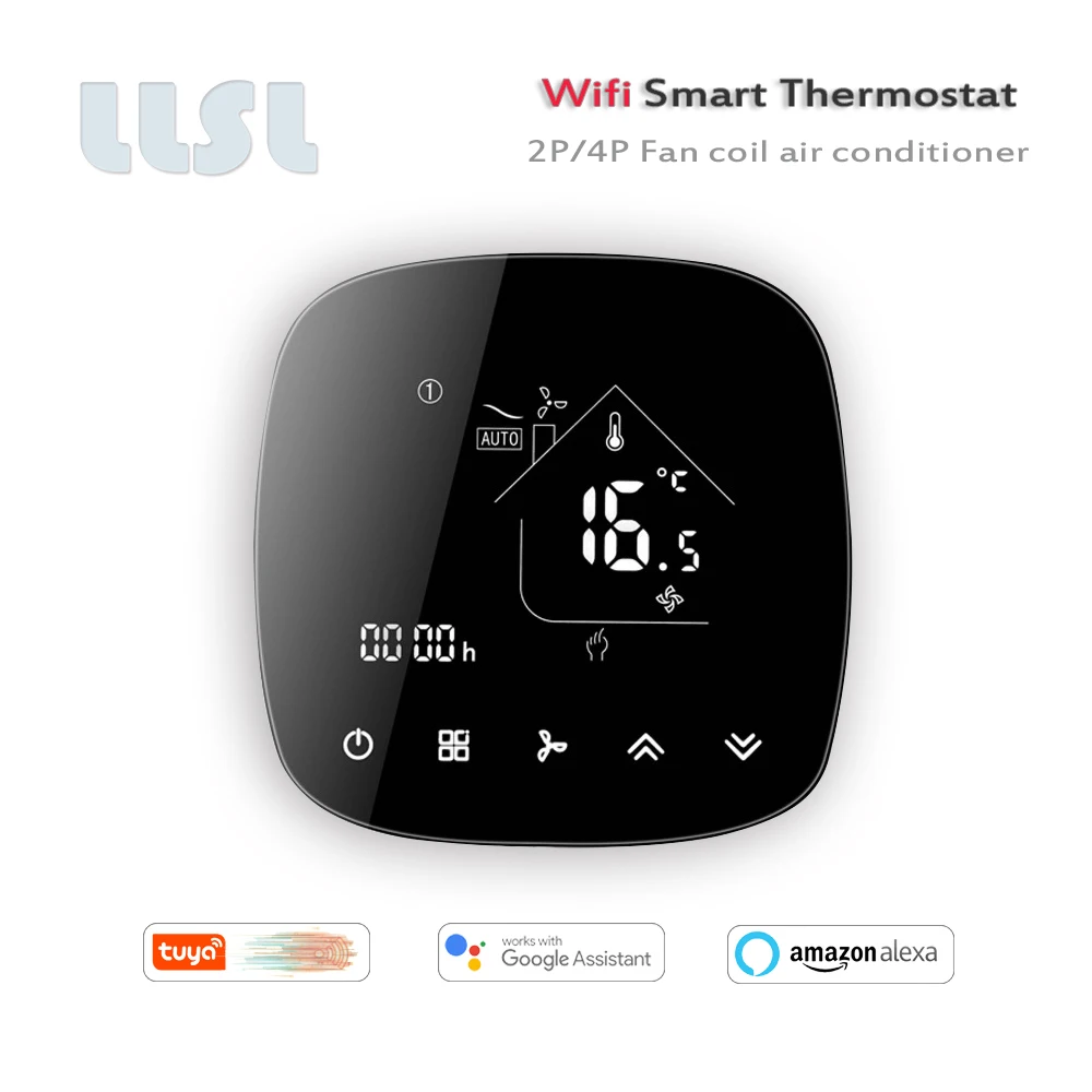 TUYA Tempertur control thermostat SMART WIFI THERMOSTAT 2P/4P Fan coil regulator,95-240VAC 24VAC
TUYA Tempertur control thermostat SMART WIFI THERMOSTAT 2P/4P Fan coil regulator,95-240VAC 24VAC