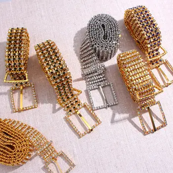 JJFOUCS Women Shiny Belt Waist Chain Crystal Waistband Full Rhinestone Female Party Dress Pearl Belts Waistbands Jewelry Gifts 
JJFOUCS Women Shiny Belt Waist Chain Crystal Waistband Full Rhinestone Female Party Dress Pearl Belts Waistbands Jewelry Gifts