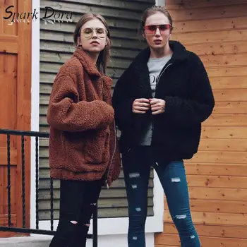 SparkDora HOT Retro Fashion Women Ladies Wool Lapel Coat Zip Warm Fleece Tops Pocket Jacket Loose Top Overcoat Autumn Winter new
SparkDora HOT Retro Fashion Women Ladies Wool Lapel Coat Zip Warm Fleece Tops Pocket Jacket Loose Top Overcoat Autumn Winter new