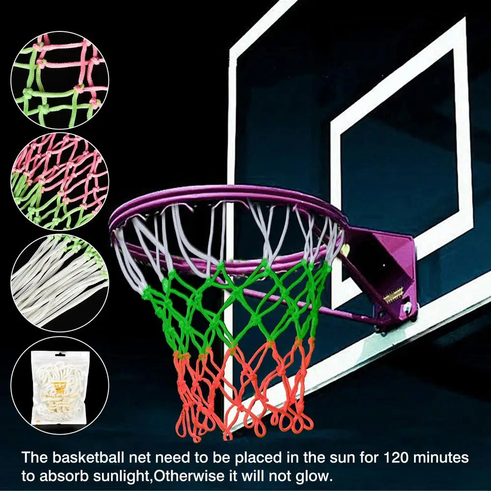 Glow In The Dark Basketball Hoop Net Luminous Shoot Training Sports Kid Gift_CH 