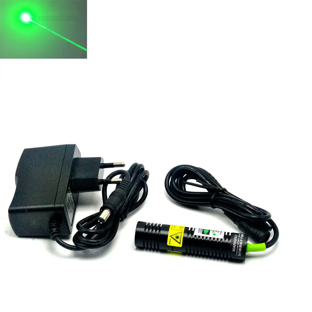 Focusable 532nm 10mw Green Dot Laser Diode Module w/ 5v AC Adapter 18x75mm Long Time Working
Focusable 532nm 10mw Green Dot Laser Diode Module w/ 5v AC Adapter 18x75mm Long Time Working