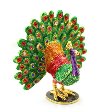 3D Metal Crafts Model Peacock Shape Jewelry Box For Home Decor Ornaments Miniature Models Crafts Decoration Gift
3D Metal Crafts Model Peacock Shape Jewelry Box For Home Decor Ornaments Miniature Models Crafts Decoration Gift