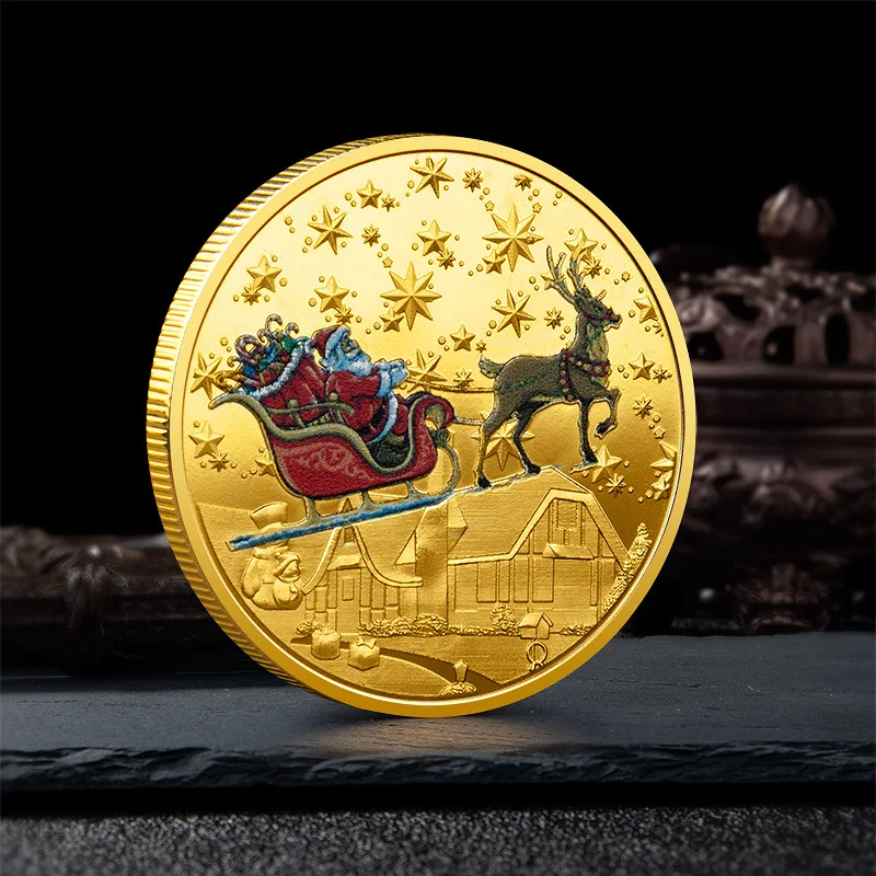 Santa Claus Commemorative Coins Colorful Embossed Medals Christmas Small Gifts Souvenir Coins
Santa Claus Commemorative Coins Colorful Embossed Medals Christmas Small Gifts Souvenir Coins