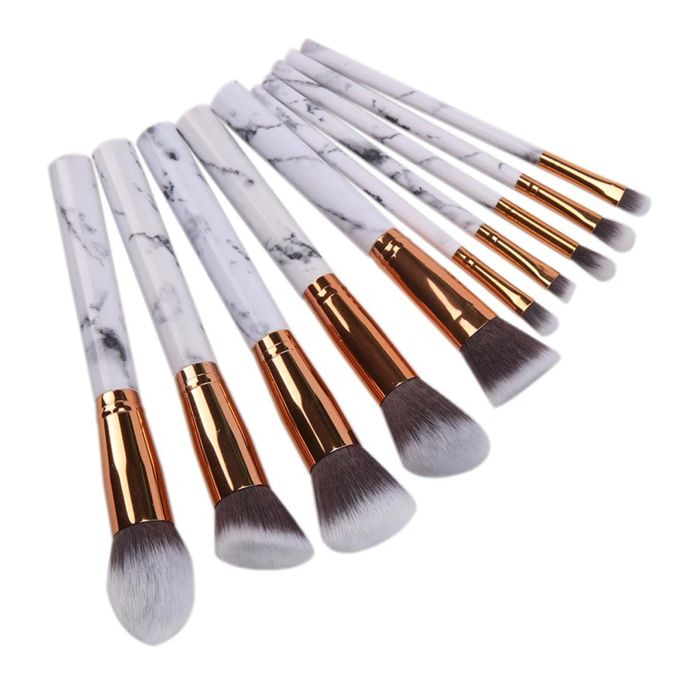 Marble makeup brush set high quality synthetic, mixed shadow eyeshadow facial makeup brush set (10 pieces) makeup brush set
Marble makeup brush set high quality synthetic, mixed shadow eyeshadow facial makeup brush set (10 pieces) makeup brush set