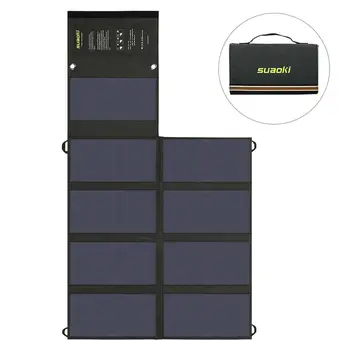 Suaoki 60W Solar Panel Charger in DC 18V/3A/USB 5V/2A Max Dual Outputs Foldable Car Charger for Smartphones Laptops Car Battery
Suaoki 60W Solar Panel Charger in DC 18V/3A/USB 5V/2A Max Dual Outputs Foldable Car Charger for Smartphones Laptops Car Battery