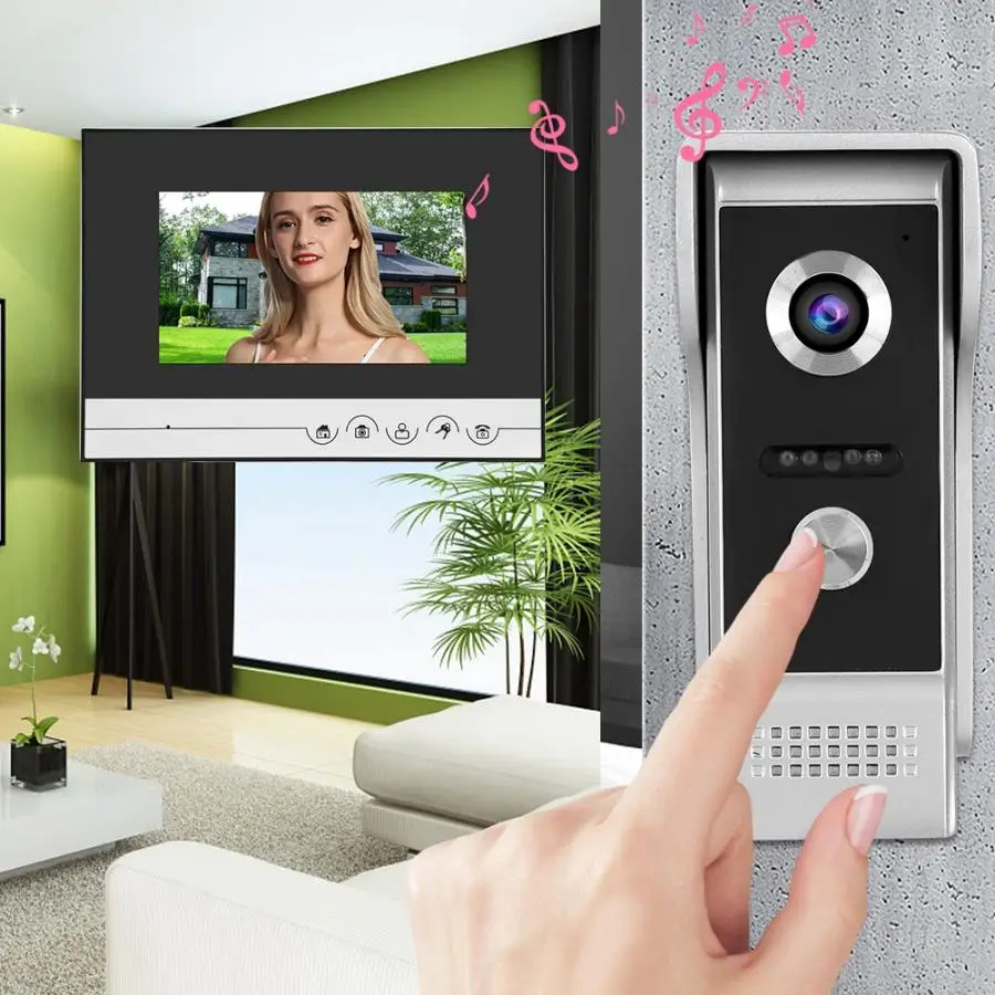 7in Video Door Control System Intelligent Access Door Camera 110-240V Video Doorbell
7in Video Door Control System Intelligent Access Door Camera 110-240V Video Doorbell