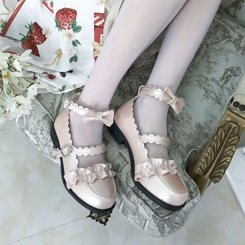Japanese Cute Anime Lolita Shoes Women Harujuku Jk Uniform Shoes Feminine Cosplay Mid Heel Sweet Girls Female Kawaii Tea Party
Japanese Cute Anime Lolita Shoes Women Harujuku Jk Uniform Shoes Feminine Cosplay Mid Heel Sweet Girls Female Kawaii Tea Party