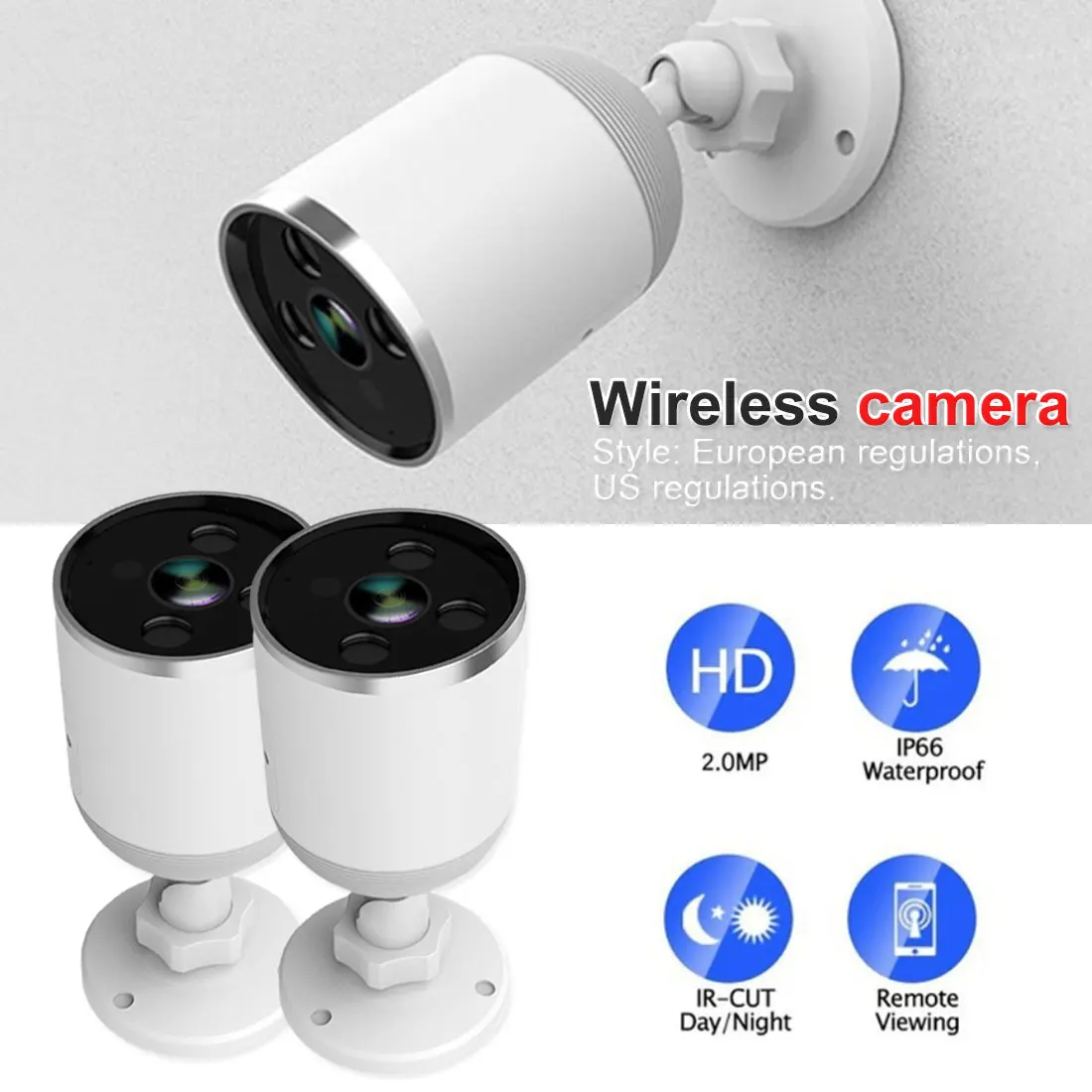 1080P IP Camera WIFI HD Bullet Camera 2MP Outdoor Waterproof CCTV Security Camera Two Way Audio APP Remote
1080P IP Camera WIFI HD Bullet Camera 2MP Outdoor Waterproof CCTV Security Camera Two Way Audio APP Remote