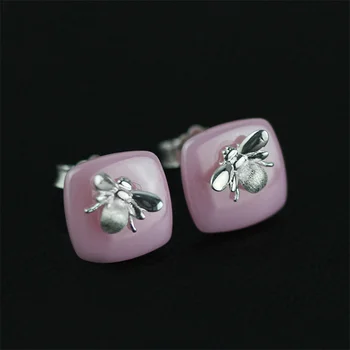 INATURE 925 Sterling Silver Cute Bee Ceramic Stud Earrings for Women Jewelry Birthday Gift
INATURE 925 Sterling Silver Cute Bee Ceramic Stud Earrings for Women Jewelry Birthday Gift