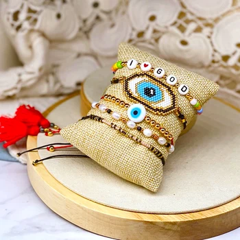Go2boho Evil Eye Bracelets MIYUKI Bracelet Women Jewellery Freshwater Pearl Jewelry Pulseira Tassel Letter Handmade Armband
Go2boho Evil Eye Bracelets MIYUKI Bracelet Women Jewellery Freshwater Pearl Jewelry Pulseira Tassel Letter Handmade Armband