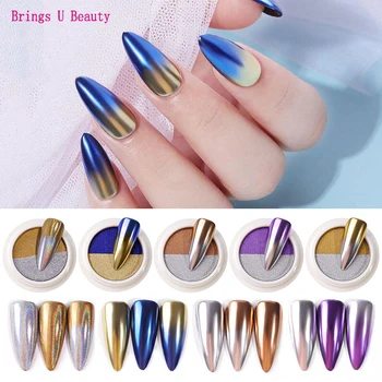 Dual-color Super Bright Holographic Chrome solid Nail Powder Unicorn Mirror Effect Premium Salon Rainbow Nail Glitter Manicure
Dual-color Super Bright Holographic Chrome solid Nail Powder Unicorn Mirror Effect Premium Salon Rainbow Nail Glitter Manicure