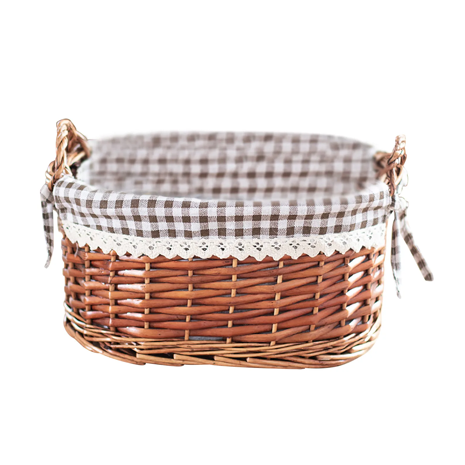 Storage Basket Rattan Woven Fabric Tabletop Coffee Table Sundries Toy Key Basket Cosmetics Storage Box Snack Basket
Storage Basket Rattan Woven Fabric Tabletop Coffee Table Sundries Toy Key Basket Cosmetics Storage Box Snack Basket