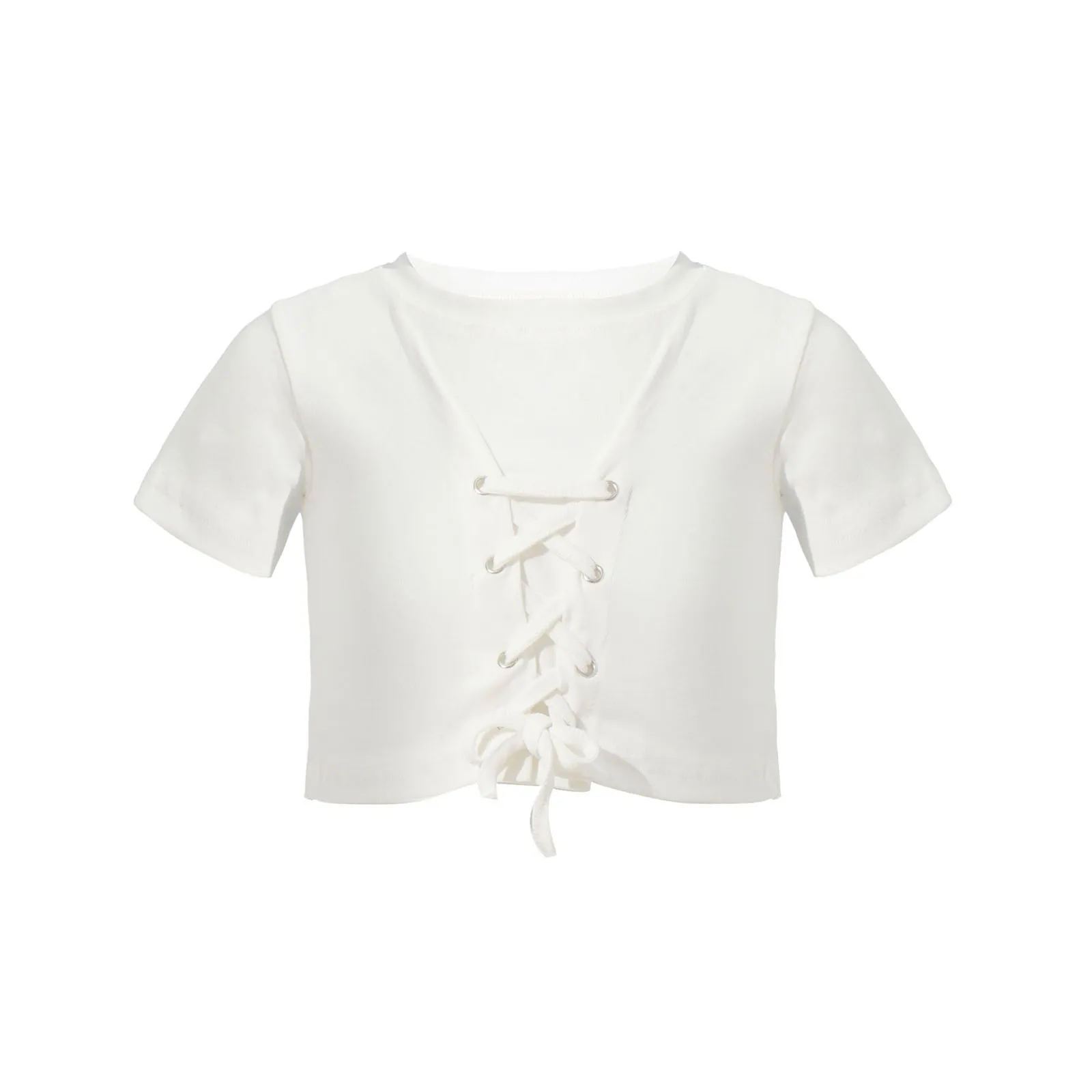 Kids Girls Dance T-shirt Breathable Short Sleeves Self Tie Cropped T-shirt Children Dance Tops Summer Fashion Casual Tops Vest
Kids Girls Dance T-shirt Breathable Short Sleeves Self Tie Cropped T-shirt Children Dance Tops Summer Fashion Casual Tops Vest