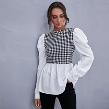 CGC Fashion Houndstooth Woman Blouses 2022 Spring Long Sleeves Loose Top Female Single Breasted Shirt Casual Office Blouse Woman
CGC Fashion Houndstooth Woman Blouses 2022 Spring Long Sleeves Loose Top Female Single Breasted Shirt Casual Office Blouse Woman