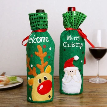 Christmas Wine Bottle Cover Decor Set Santa Claus Bottle Cover Packaging Kitchen Decoration for New Year Xmas Dinner Party
Christmas Wine Bottle Cover Decor Set Santa Claus Bottle Cover Packaging Kitchen Decoration for New Year Xmas Dinner Party