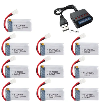 3.7V 400mAh 35C Lipo Battery + Charger Sets for X4 H107 H31 KY101 E33C E33 U816A V252 H6C RC Quadcopter Drone Spare Part 10Pcs 
3.7V 400mAh 35C Lipo Battery + Charger Sets for X4 H107 H31 KY101 E33C E33 U816A V252 H6C RC Quadcopter Drone Spare Part 10Pcs