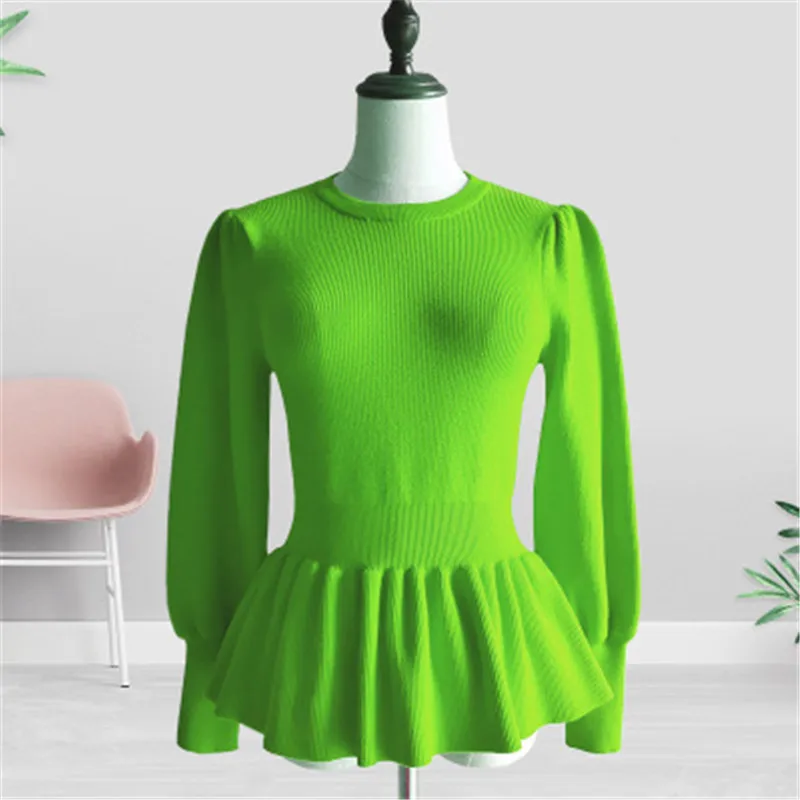 Sweater Autumn Winter Korean Style O-neck Flare Sleeve Solid Knit Plus Size High Waist Tight Bottoming Casual Pullovers 1AB001
Sweater Autumn Winter Korean Style O-neck Flare Sleeve Solid Knit Plus Size High Waist Tight Bottoming Casual Pullovers 1AB001
