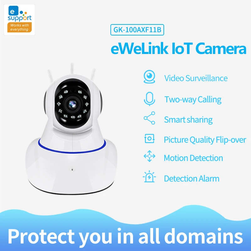 EWeLink 720P Camera Smart IOT Wireless WIFI CCTV eWeLink APP control Remote Home Night Vision Security Video Surveillance Camera
EWeLink 720P Camera Smart IOT Wireless WIFI CCTV eWeLink APP control Remote Home Night Vision Security Video Surveillance Camera