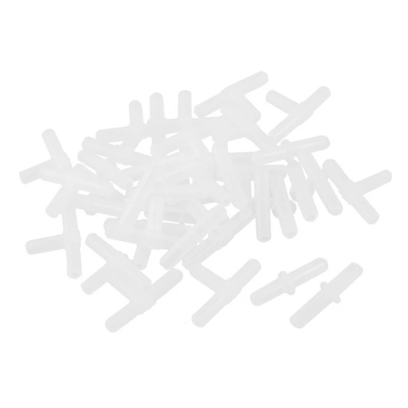 4 5PCS Aquariums Air Valves Plastic T Shape 3-Way 2-Way Connectors Aquarium Air Tube Filter White Straight Connectors