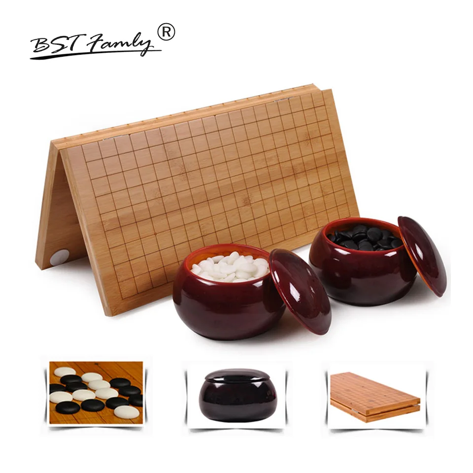 BSTFAMLY Go Chess 19 Road 361 Pcs/Set Chessman Diameter 2.2cm Wood Foldable Chessboard and Jar Chinese Old Game of Go Weiqi G14
BSTFAMLY Go Chess 19 Road 361 Pcs/Set Chessman Diameter 2.2cm Wood Foldable Chessboard and Jar Chinese Old Game of Go Weiqi G14