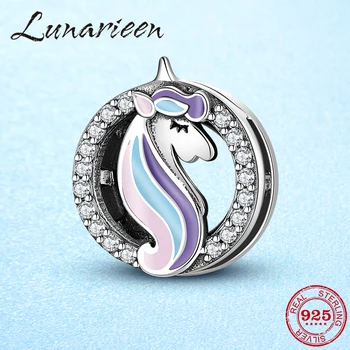 925 Sterling Silver Colored enamel fairytale Unicorn Clips Bead fine Jewelry making Fit Original Reflection Charms DIY Bracelet
925 Sterling Silver Colored enamel fairytale Unicorn Clips Bead fine Jewelry making Fit Original Reflection Charms DIY Bracelet