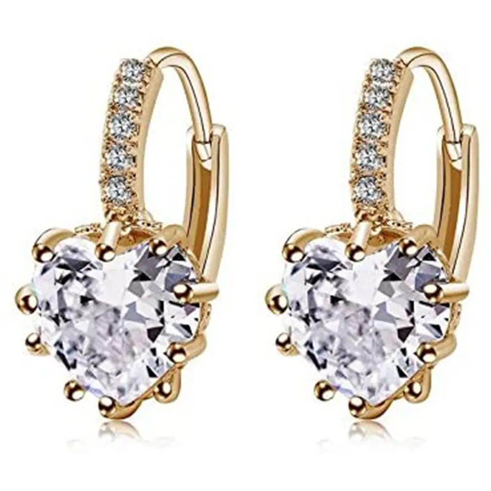 Latest Brand Charm Simple Heart Crystal Stud Earrings Women Romantic Zircon Round Earrings Statement Accessories Pendientes
Latest Brand Charm Simple Heart Crystal Stud Earrings Women Romantic Zircon Round Earrings Statement Accessories Pendientes