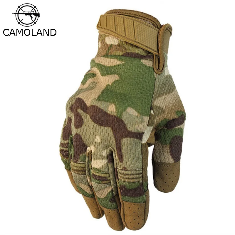 CAMOLAND Tactical Gloves Antiskid Army Military Full Finger Men Touch Screen Motorcyle Mitten Camouflage Protective Glove | Аксессуары