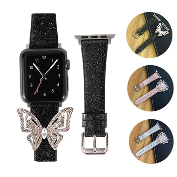 Bling Diamond Women Watch Band for Apple Watch Series 5/4/3/2 Leather Straps for Iwatch Accessories Watchband 38 40 42 44mm
Bling Diamond Women Watch Band for Apple Watch Series 5/4/3/2 Leather Straps for Iwatch Accessories Watchband 38 40 42 44mm