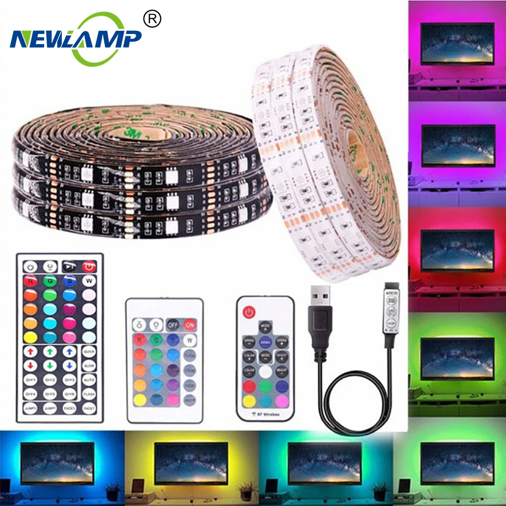 

DC5V Led Strip light 5050RGB 30LEDS/M Flexible Light Lamp 0.5M/1M/2M/3M/4M/5M use USB Control for TV and Computer Background