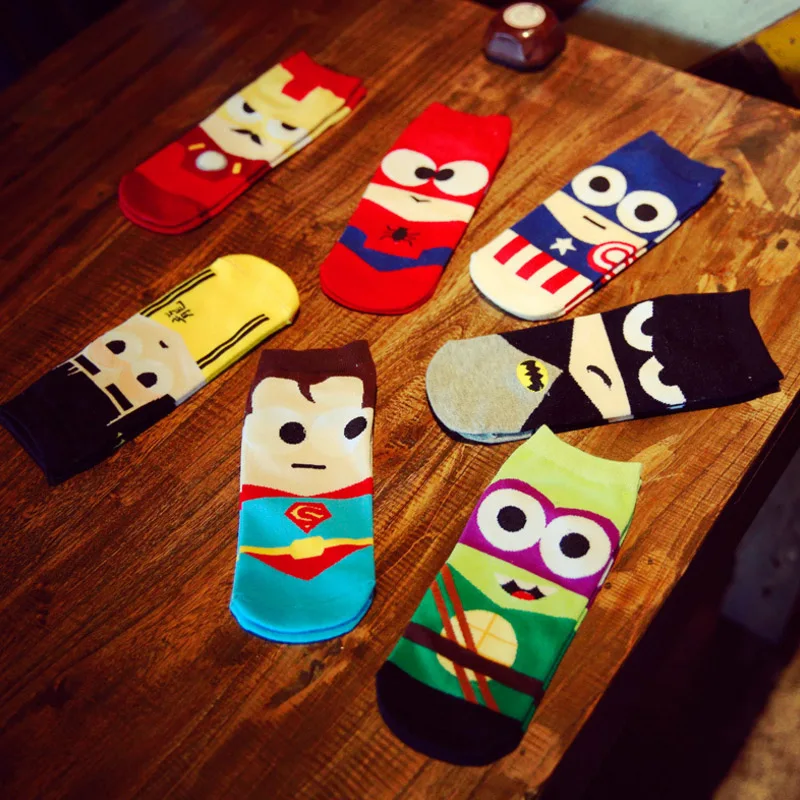 Superheros cartoon Boat Socks For Men Plus size Superman Captain Arrowman Superheroes Invisible Happy Socks Funny harajuku
Superheros cartoon Boat Socks For Men Plus size Superman Captain Arrowman Superheroes Invisible Happy Socks Funny harajuku