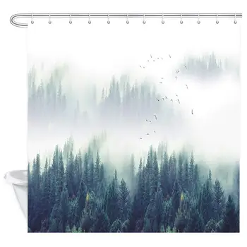 Foggy Forest Shower Curtain for Bathroom, Nature Mountain Forests Landscape Covering with A Lot of Fog Bath Curtains, Waterproof
Foggy Forest Shower Curtain for Bathroom, Nature Mountain Forests Landscape Covering with A Lot of Fog Bath Curtains, Waterproof