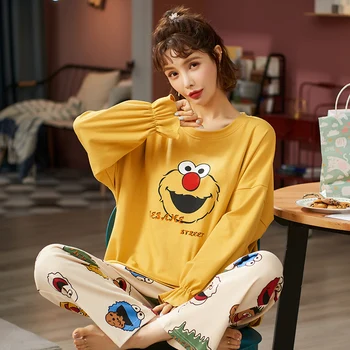 New Ladies Pajamas Set Milk Silk Pajamas Spring and Autumn Long Sleeve Pajamas Round Collar Pajamas Women Pajamas Home Service
New Ladies Pajamas Set Milk Silk Pajamas Spring and Autumn Long Sleeve Pajamas Round Collar Pajamas Women Pajamas Home Service