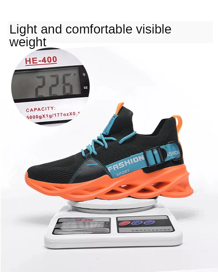 Men's shoes breathable fly weaving 2020 yezi hot style shoes trendy casual knife peak shoes summer sports running shoes me