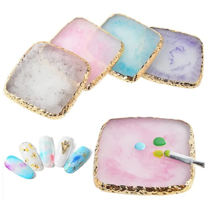 1pcs Nail Square Palette Natural Resin Agate Nail Art Color Paint Palette Drawing for Nail Color Mixing Display Nail Art Tools
1pcs Nail Square Palette Natural Resin Agate Nail Art Color Paint Palette Drawing for Nail Color Mixing Display Nail Art Tools