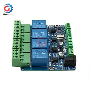 Modbus Rtu 4 Channel 12V Relay Module Switch Input / Output RS485 / TTL Communication interface relay 4 relay indicator Board
Modbus Rtu 4 Channel 12V Relay Module Switch Input / Output RS485 / TTL Communication interface relay 4 relay indicator Board