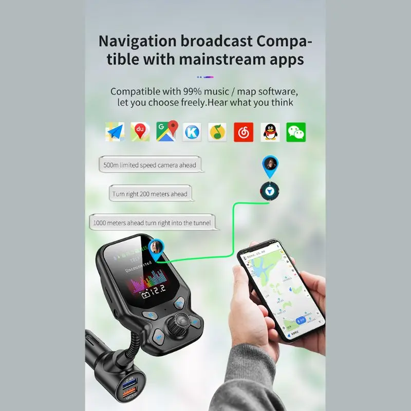 Wireless Bluetooth FM Transmitter 1.77" LCD Car MP3 Player QC3.0 Fast Charge Kit AXYF
Wireless Bluetooth FM Transmitter 1.77" LCD Car MP3 Player QC3.0 Fast Charge Kit AXYF