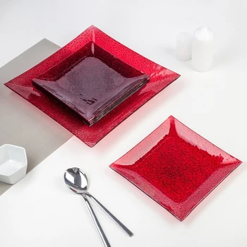 Table service 7 items: 1 plate 29.5x29.5 cm, 6 plates 19.5x19.5 cm, color red, gift wrapping
Table service 7 items: 1 plate 29.5x29.5 cm, 6 plates 19.5x19.5 cm, color red, gift wrapping